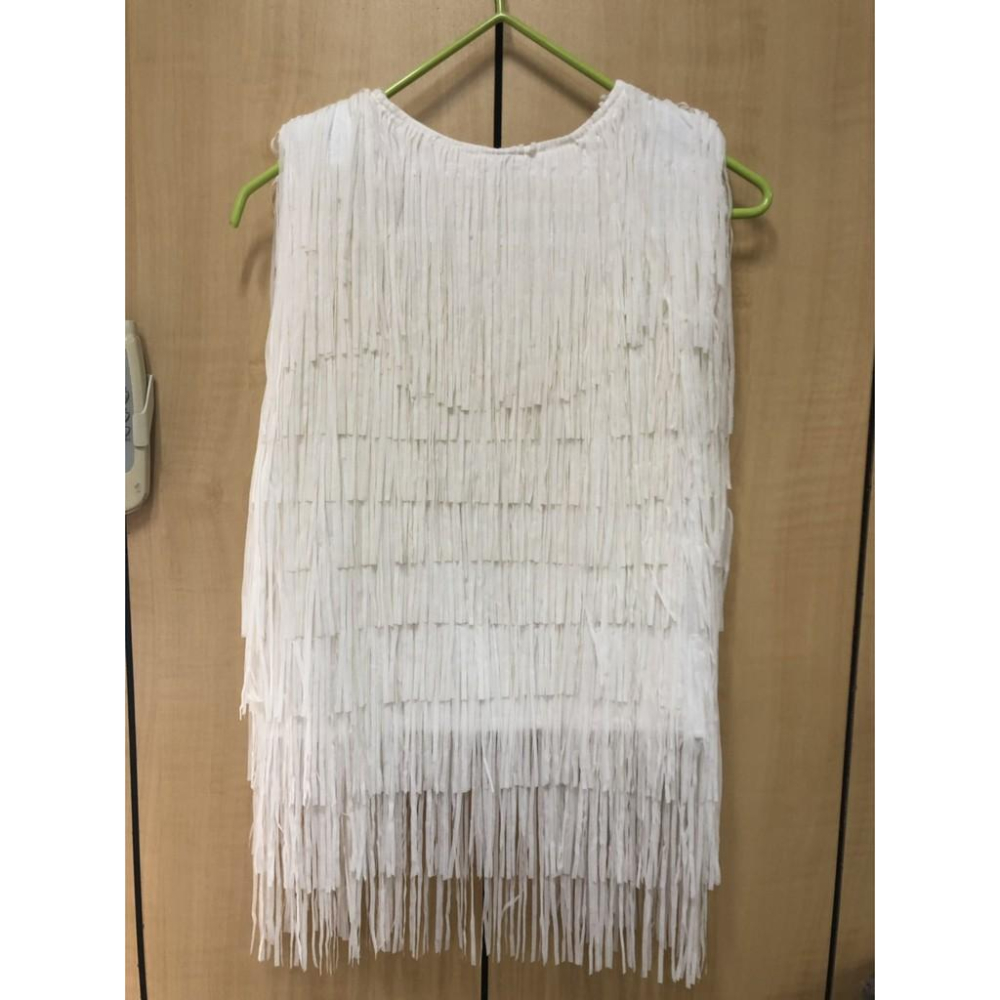 流蘇 造型 背心 外套 米白色-細節圖5