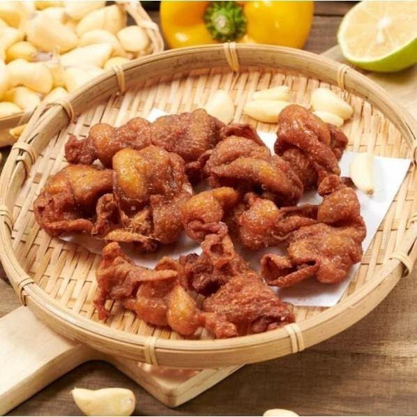 【八通食品】少油雞皮.中／3kg/包／專營餐廳、嚴選食材／鹽酥雞專用／無調味／炸物／油炸／雞皮／肉品-細節圖2