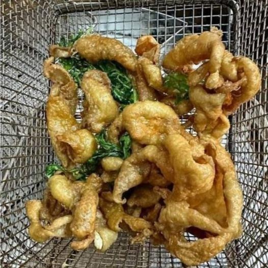 【八通食品】少油雞皮.中／3kg/包／專營餐廳、嚴選食材／鹽酥雞專用／無調味／炸物／油炸／雞皮／肉品-細節圖4