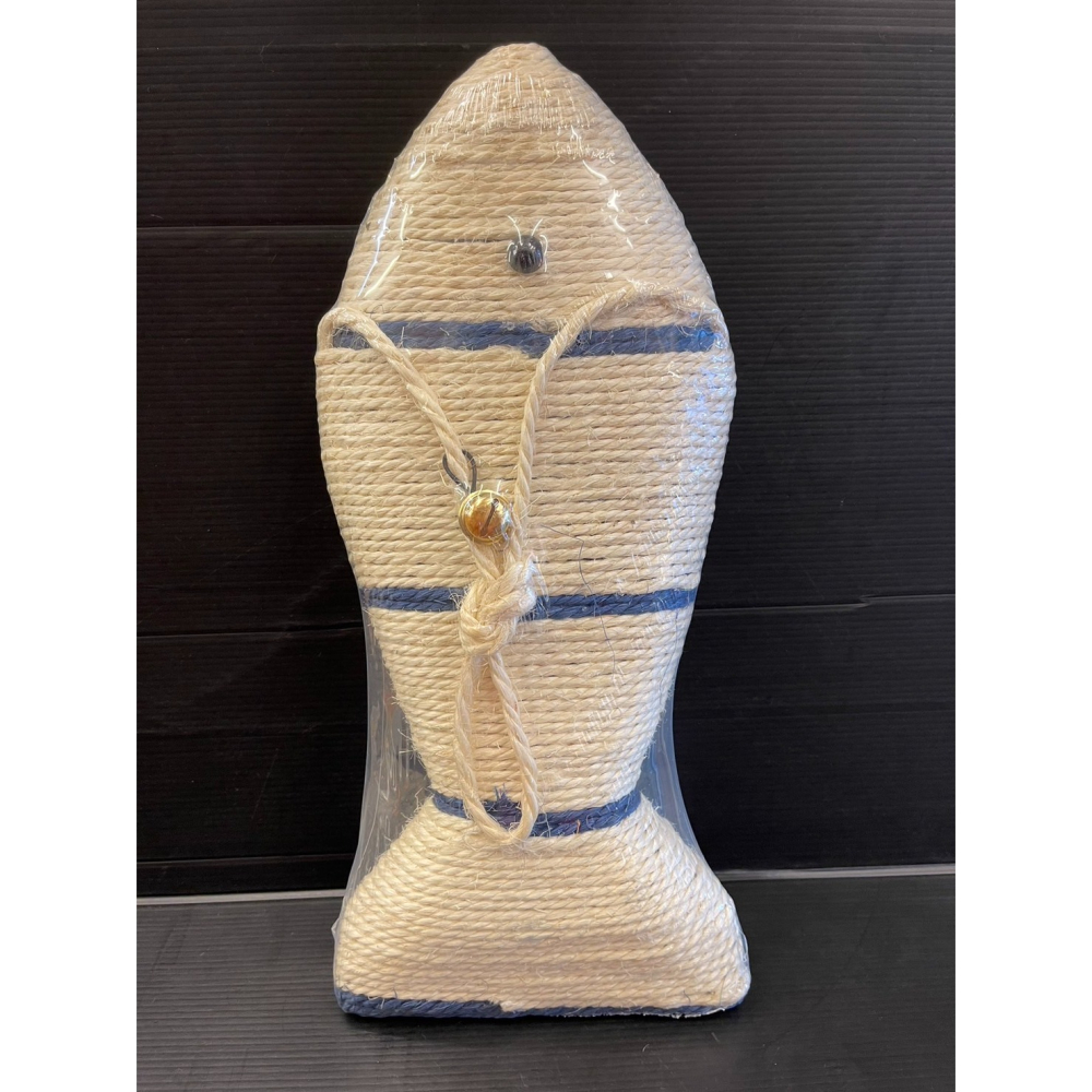 ✪四寶的店✪附發票~魚型 貓抓板(本板為加大型 長約40公分/個) (可掛、繩可平放) 抓板 磨甲板 麻繩-細節圖4