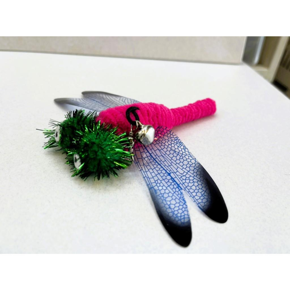 ✪四寶的店✪新型 逗貓棒 大蜻蜓 吊繩式 彩色繽紛 貓咪解悶玩具 自嗨-細節圖4