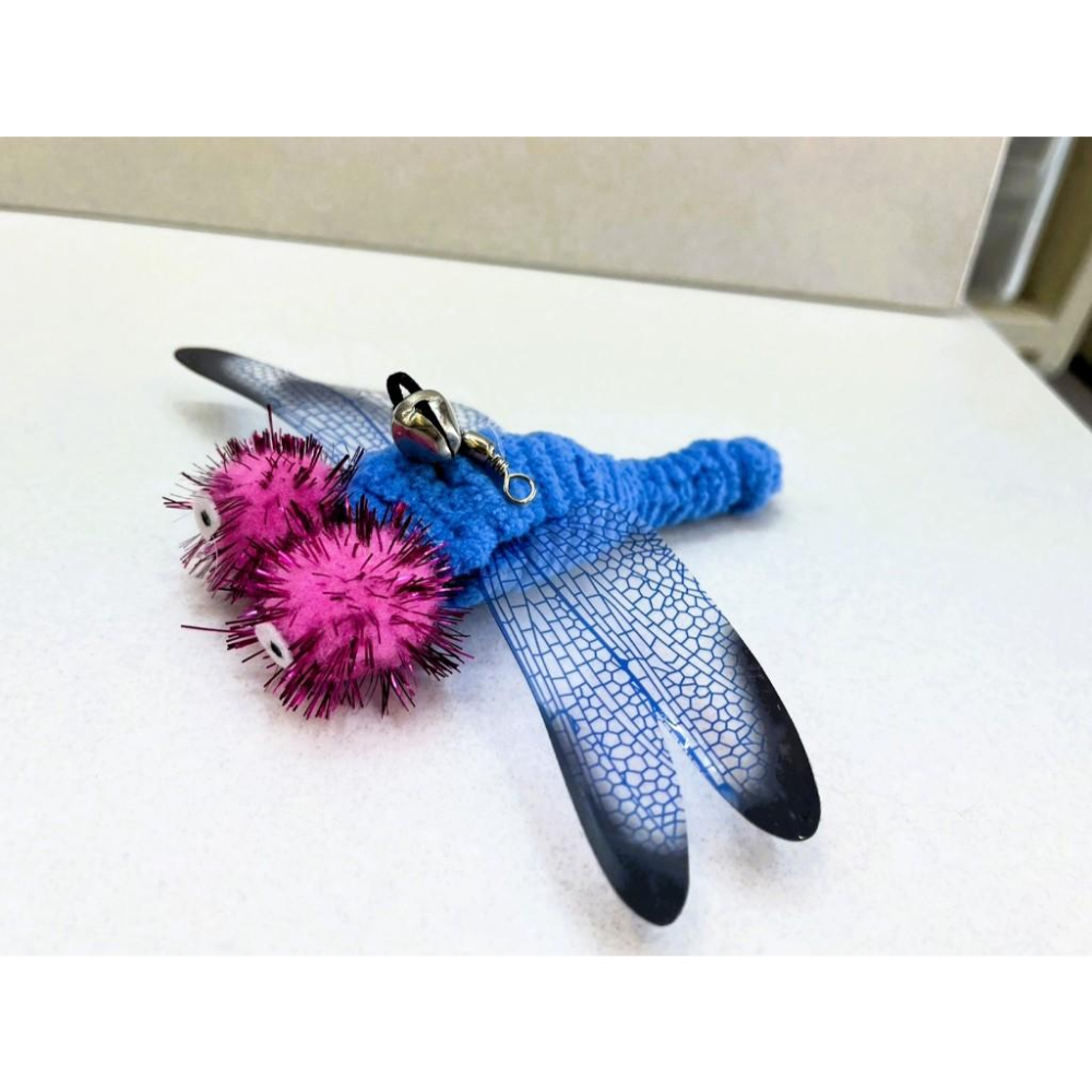 ✪四寶的店✪新型 逗貓棒 大蜻蜓 吊繩式 彩色繽紛 貓咪解悶玩具 自嗨-細節圖5