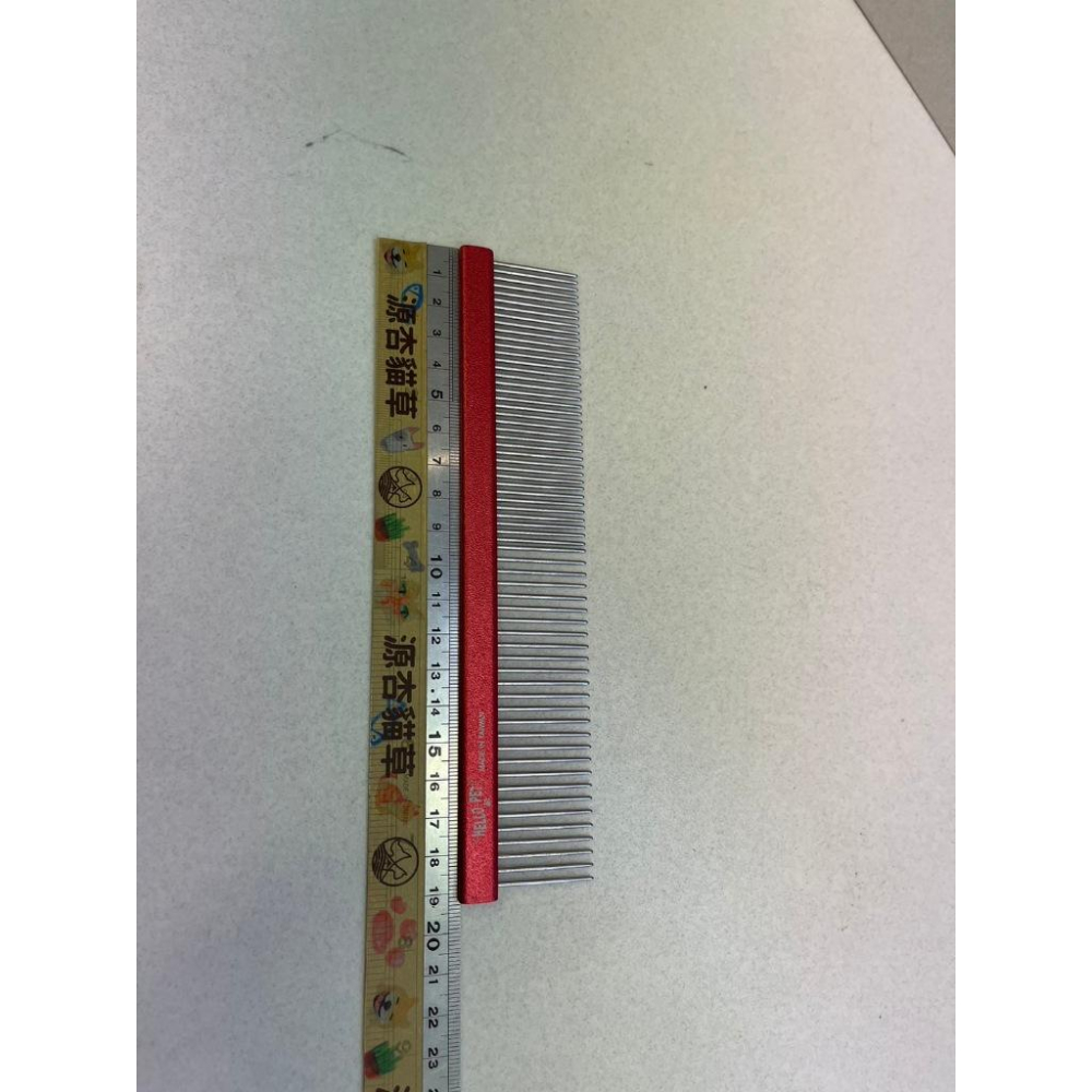 ✪四寶的店n✪鋁質 疏密 直 排梳 鋁質 排梳( 寵物美容師國家考試必需品)HELLO PET 台灣製造 哈囉佩特犬 貓-細節圖2