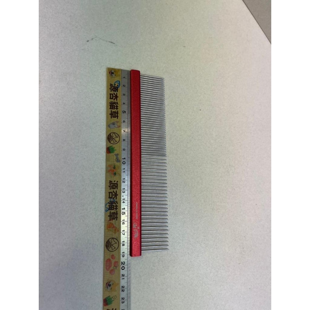 ✪四寶的店n✪鋁質 疏密 直 排梳 鋁質 排梳( 寵物美容師國家考試必需品)HELLO PET 台灣製造 哈囉佩特犬 貓-細節圖2