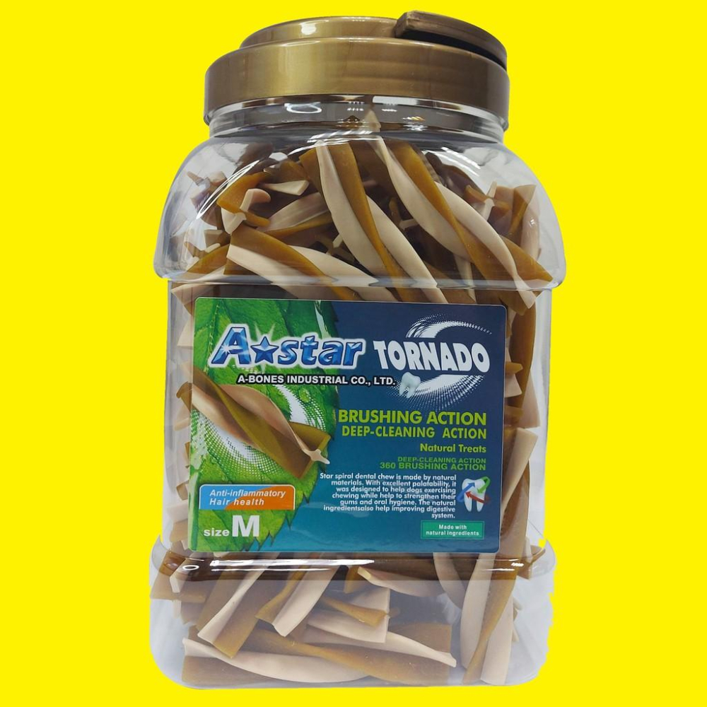 A-Star 漩力淨潔牙棒 S號 / M號 810g/桶 鮭魚牛奶潔牙棒 狗 犬 潔牙骨 零食~附發票🌼四寶的店🌼-細節圖3