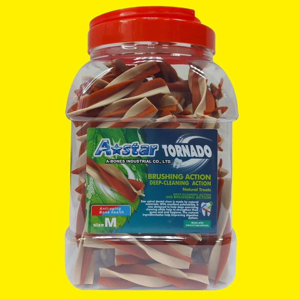 A-Star 漩力淨潔牙棒 S號 / M號 810g/桶 牛奶薑黃潔牙棒 狗 犬 潔牙骨 零食~附發票🌼四寶的店🌼-細節圖4