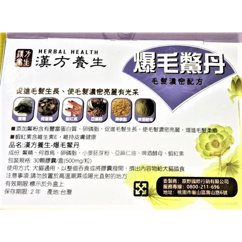 ✪四寶的店✪附發票~漢方養生 黑瞳活元 30粒/盒 犬 貓 適用 台灣製 眼睛 葉黃素 營養補充-細節圖5