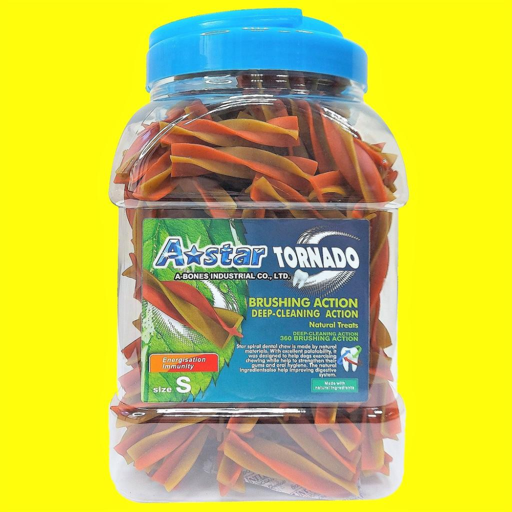 A-Star 漩力淨潔牙棒 S號 / M號 810g/桶 海藻牛奶潔牙 狗 犬 潔牙骨 零食~附發票🌼四寶的店🌼-細節圖4