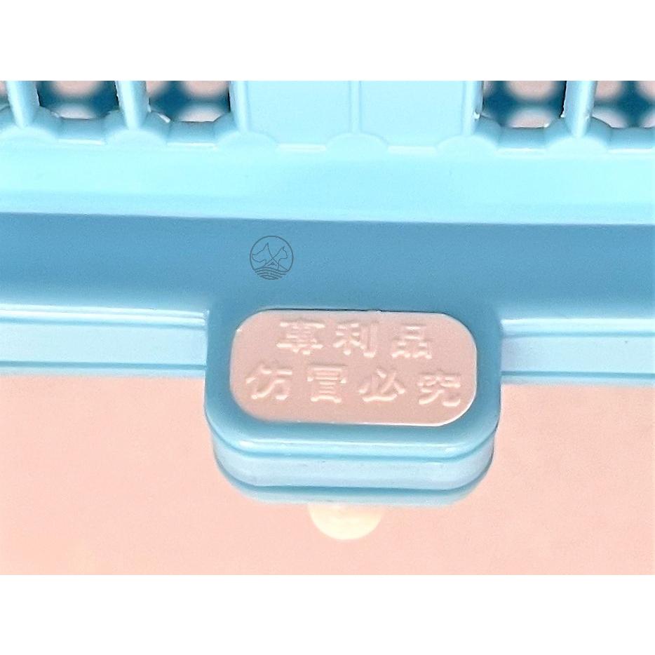 附發票~愛思沛 寵物輕便 外出籠【藍色H623~附水瓶】郊遊籃 輕便籠 籠子 兔子 貓咪籠 提籠 手提籠✪四寶的店✪-細節圖3