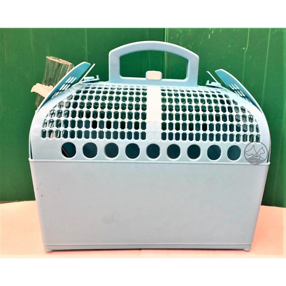 附發票~愛思沛 寵物輕便 外出籠【藍色H623~附水瓶】郊遊籃 輕便籠 籠子 兔子 貓咪籠 提籠 手提籠✪四寶的店✪-細節圖8