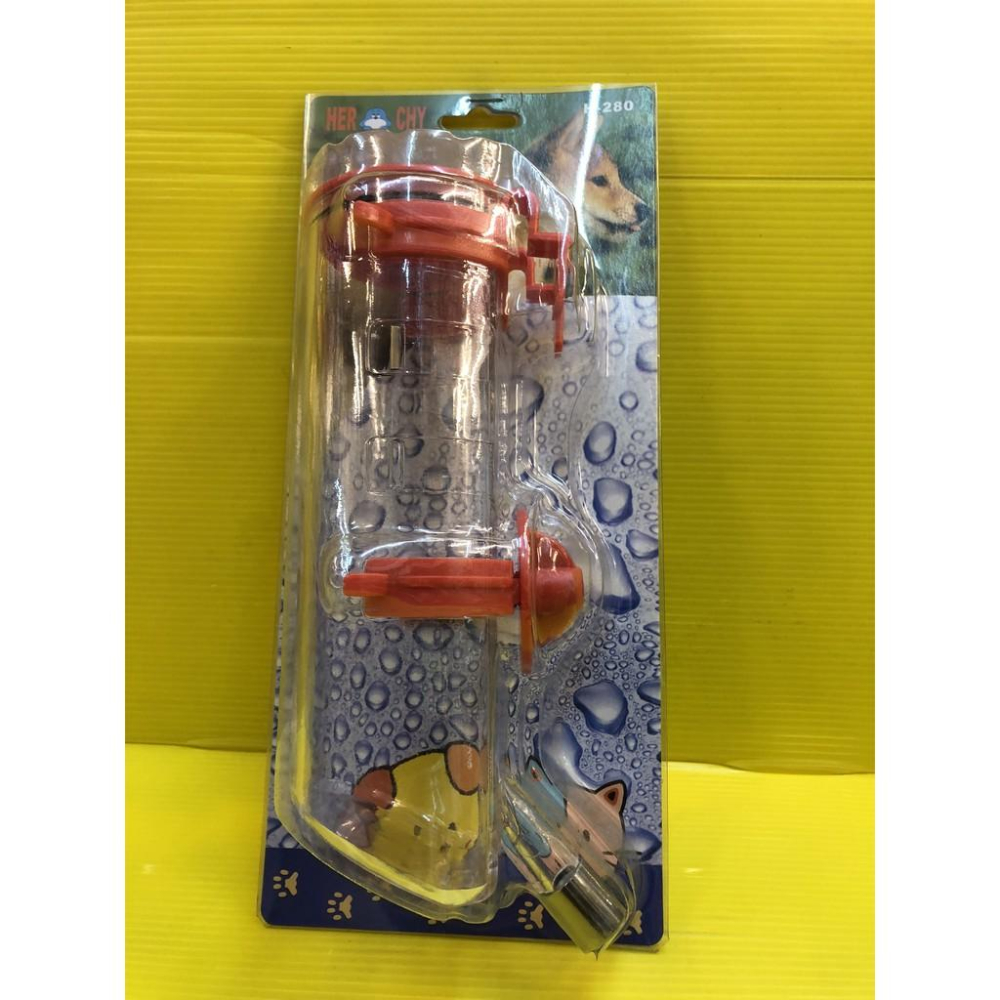 禾其 飲水器-L(500c.c) H280 寵物掛式 狗 貓 掛籠子 喝水器 狗貓滾珠式喝水瓶~附發票✪四寶的店✪-細節圖3