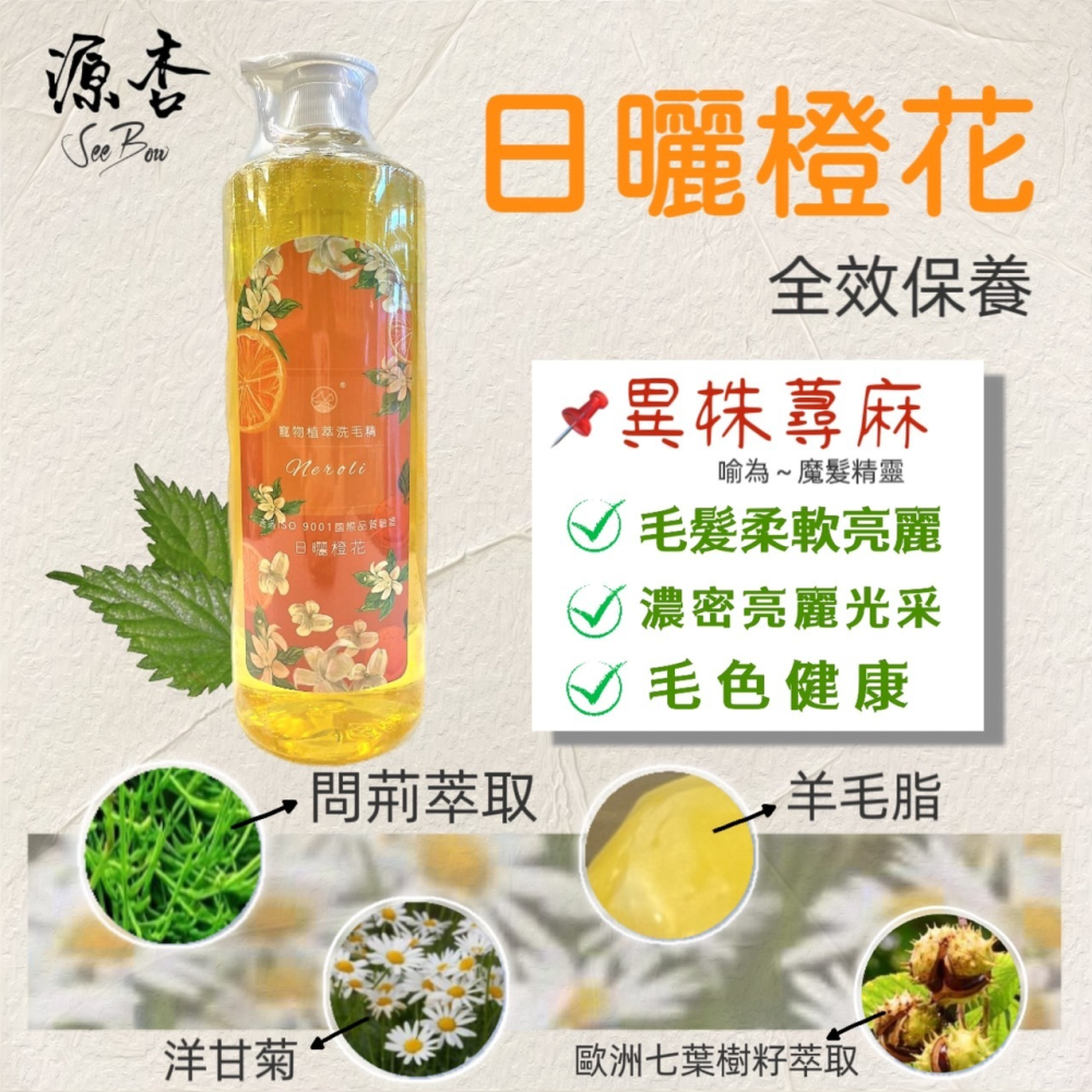 免運超大瓶✪四寶的店✪源杏 植萃洗毛精 日曬橙花 全效系列 4000ml/瓶《犬 貓 狗 專用》 寵物專用 沐浴 乳-細節圖3