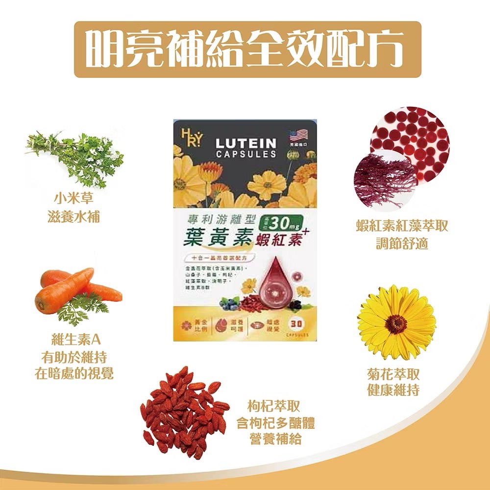 ￼普頓 🔥美國 高單位葉黃素 【 市售最高 含量30mg 葉黃素 + 蝦紅素 】 游離型葉黃素 花青素 金盞花 晶亮保-細節圖3