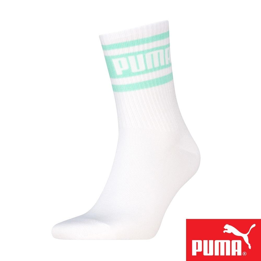 PUMA 男女款中短筒襪1雙裝 彪馬 跳豹 男襪 女襪 中筒襪 棉襪 柔軟 抗菌 除臭 耐磨 黑 白 白薄荷綠 米咖-細節圖4