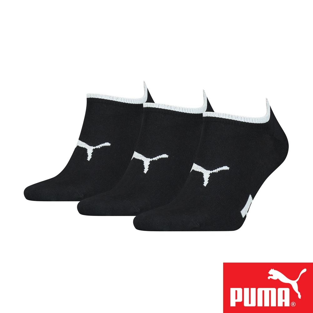 PUMA 男女款隱形船襪3雙裝 彪馬 跳豹 男襪 女襪 隱形襪 棉襪 柔軟 抗菌 除臭 透氣 排汗 耐磨 黑 白/灰/黑-細節圖2