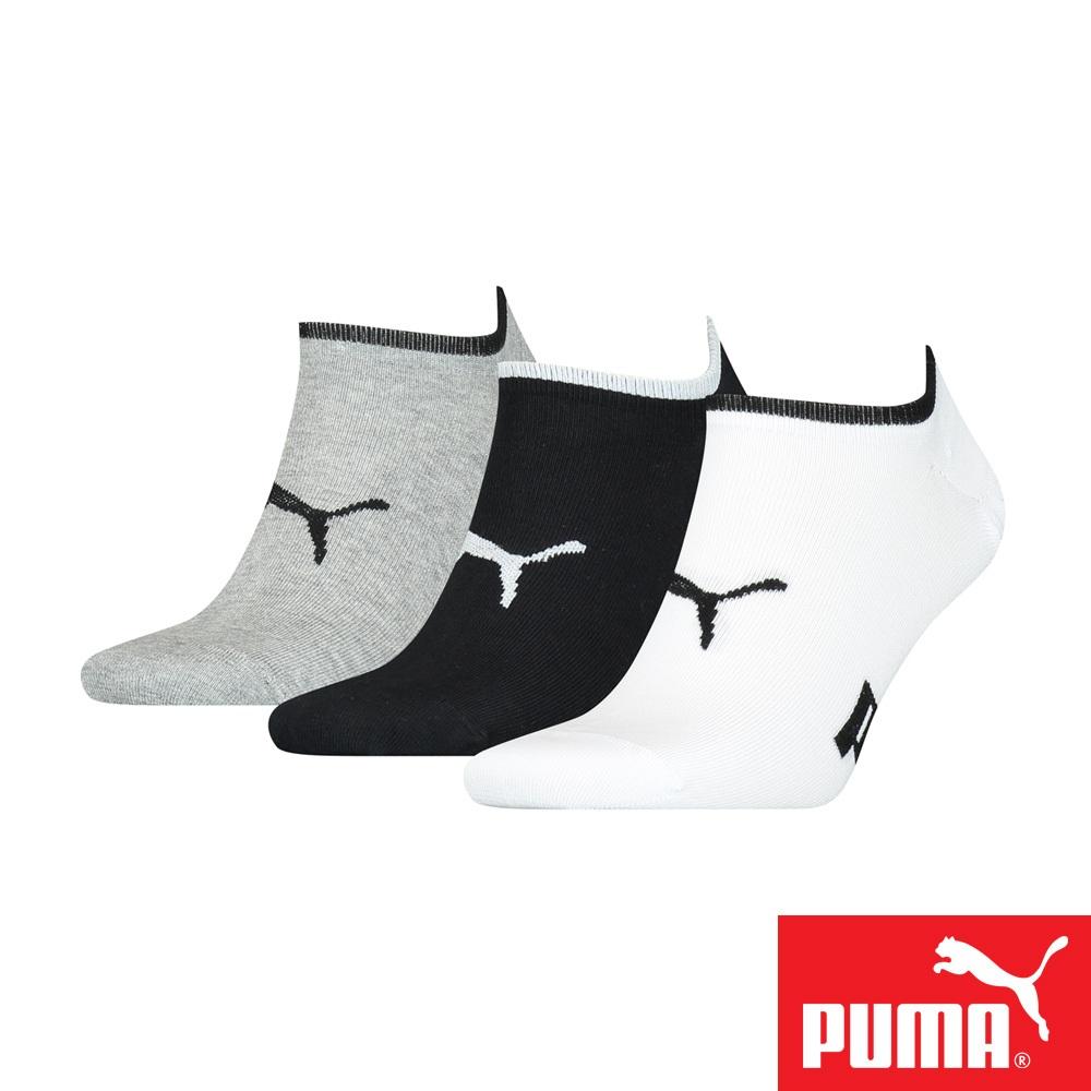 PUMA 男女款隱形船襪3雙裝 彪馬 跳豹 男襪 女襪 隱形襪 棉襪 柔軟 抗菌 除臭 透氣 排汗 耐磨 黑 白/灰/黑-細節圖4