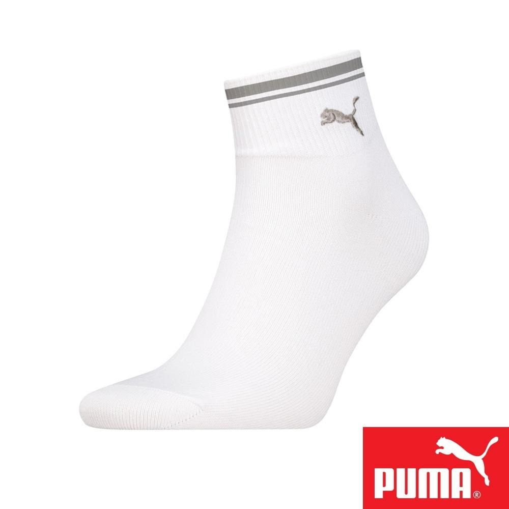 PUMA 男女款短筒襪1雙裝 彪馬 跳豹 男襪 女襪 襪子 短襪 腳踝襪 棉襪 柔軟 棉質 抗菌 除臭 耐磨 白灰 白藍-細節圖2