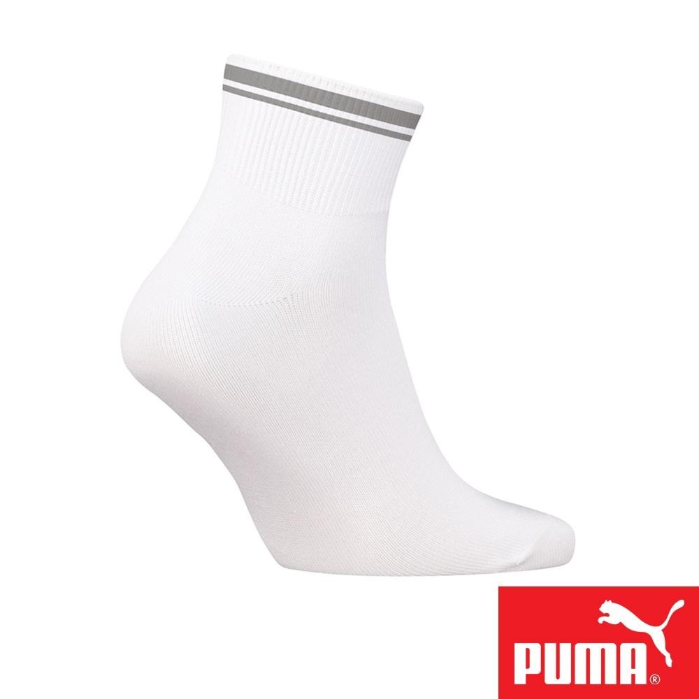 PUMA 男女款短筒襪1雙裝 彪馬 跳豹 男襪 女襪 襪子 短襪 腳踝襪 棉襪 柔軟 棉質 抗菌 除臭 耐磨 白灰 白藍-細節圖3