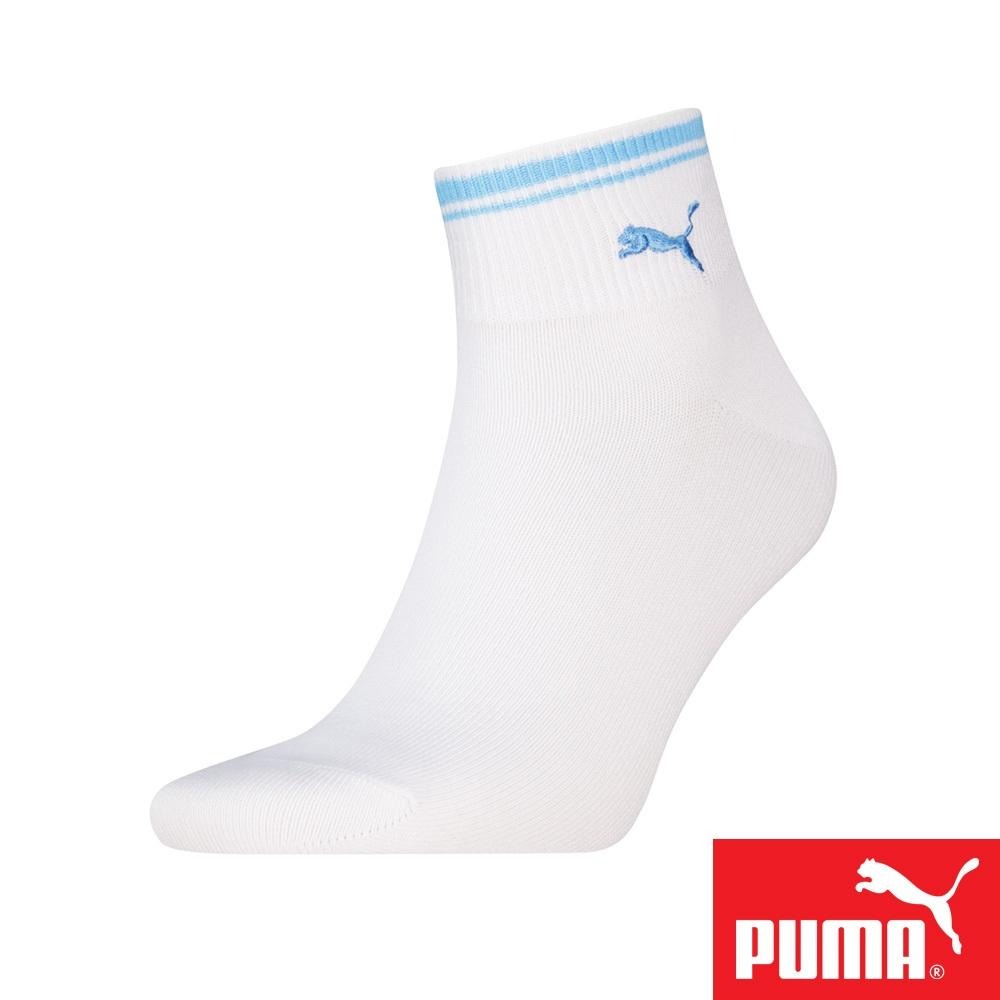 PUMA 男女款短筒襪1雙裝 彪馬 跳豹 男襪 女襪 襪子 短襪 腳踝襪 棉襪 柔軟 棉質 抗菌 除臭 耐磨 白灰 白藍-細節圖4