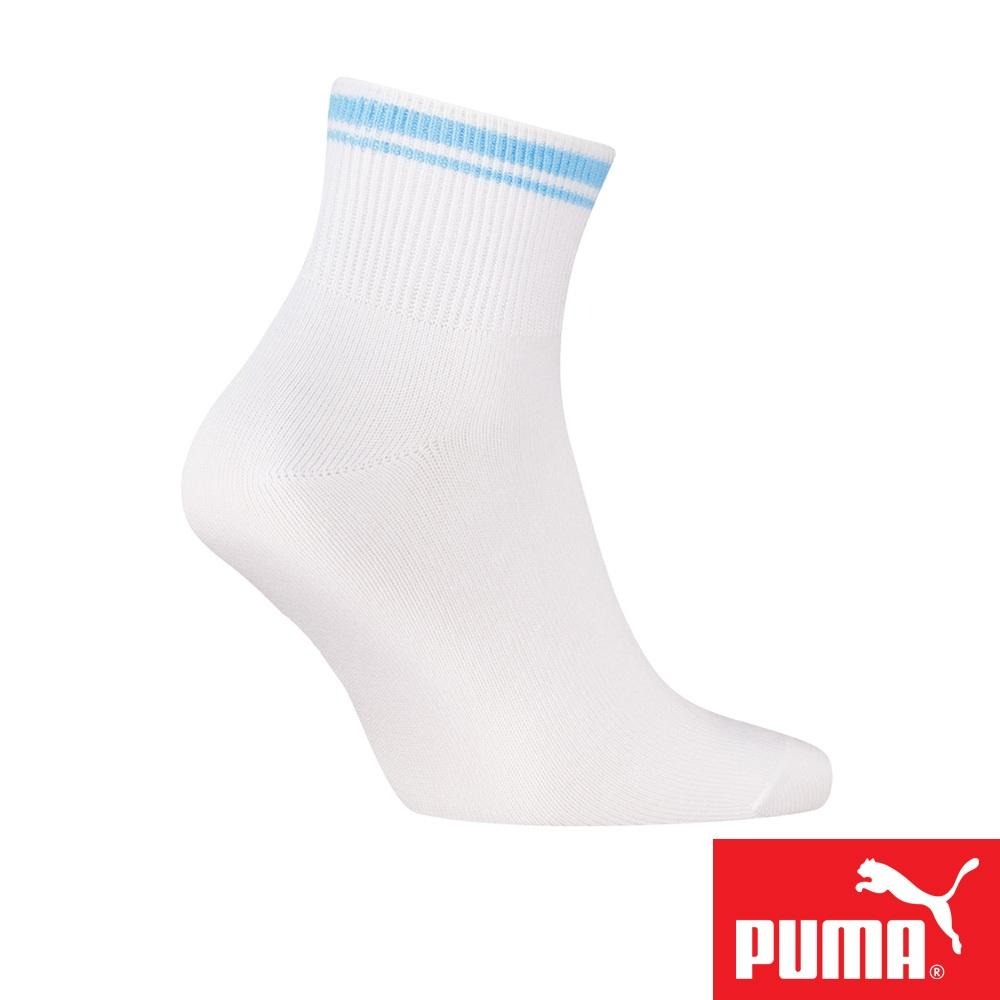 PUMA 男女款短筒襪1雙裝 彪馬 跳豹 男襪 女襪 襪子 短襪 腳踝襪 棉襪 柔軟 棉質 抗菌 除臭 耐磨 白灰 白藍-細節圖5