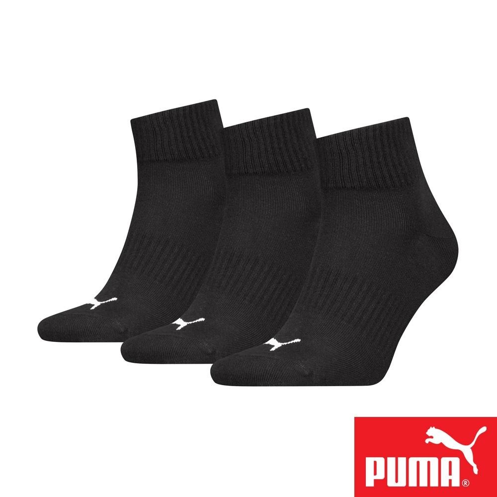 PUMA 男女款短筒襪3雙裝 彪馬 跳豹 男襪 女襪 襪子 運動襪 腳踝襪 棉襪 柔軟 抗菌 除臭 減壓 耐磨 黑 白-細節圖2