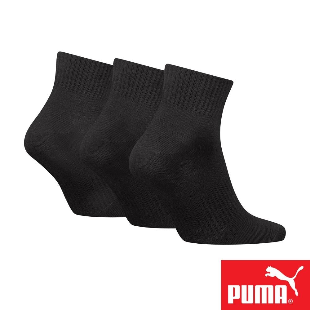 PUMA 男女款短筒襪3雙裝 彪馬 跳豹 男襪 女襪 襪子 運動襪 腳踝襪 棉襪 柔軟 抗菌 除臭 減壓 耐磨 黑 白-細節圖3