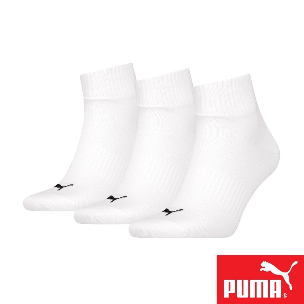 PUMA 男女款短筒襪3雙裝 彪馬 跳豹 男襪 女襪 襪子 運動襪 腳踝襪 棉襪 柔軟 抗菌 除臭 減壓 耐磨 黑 白-細節圖4