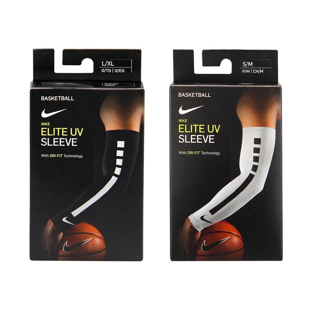 NIKE PRO ELITE 臂套 2.0 單裝入 健身 訓練 戶外運動 簡約 透氣 防曬 抗紫外線 人體工學 黑 白-細節圖2