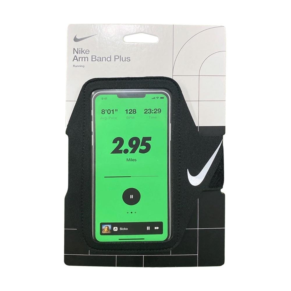 NIKE 輕便手機臂套 PLUS 手機臂包 觸控手機包 運動手機包 臂套包 運動 跑步 可調式 輕量 螢幕觸控 黑 灰-細節圖5