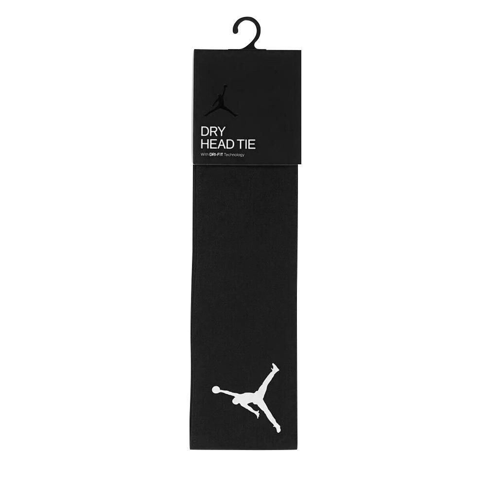NIKE JORDAN DRI-FIT 單色綁帶式頭帶 運動頭帶 止汗髮帶 健身 跑步 運動 吸汗 乾爽 彈性 黑 白-細節圖4