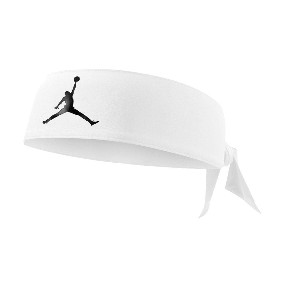 NIKE JORDAN DRI-FIT 單色綁帶式頭帶 運動頭帶 止汗髮帶 健身 跑步 運動 吸汗 乾爽 彈性 黑 白-細節圖5