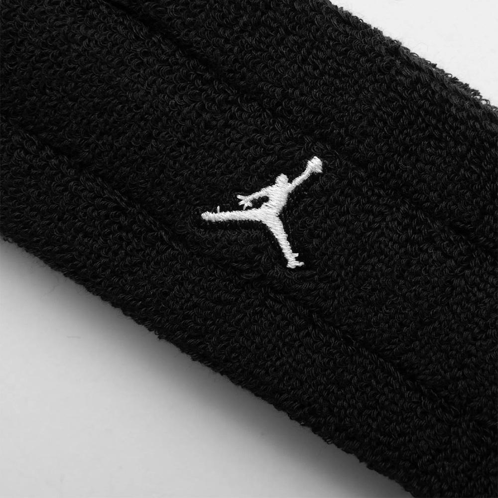 NIKE JORDAN M TERRY 頭帶 運動頭帶 止汗髮帶 健身 訓練 戶外 運動 吸濕 排汗 乾爽 彈性 黑-細節圖4