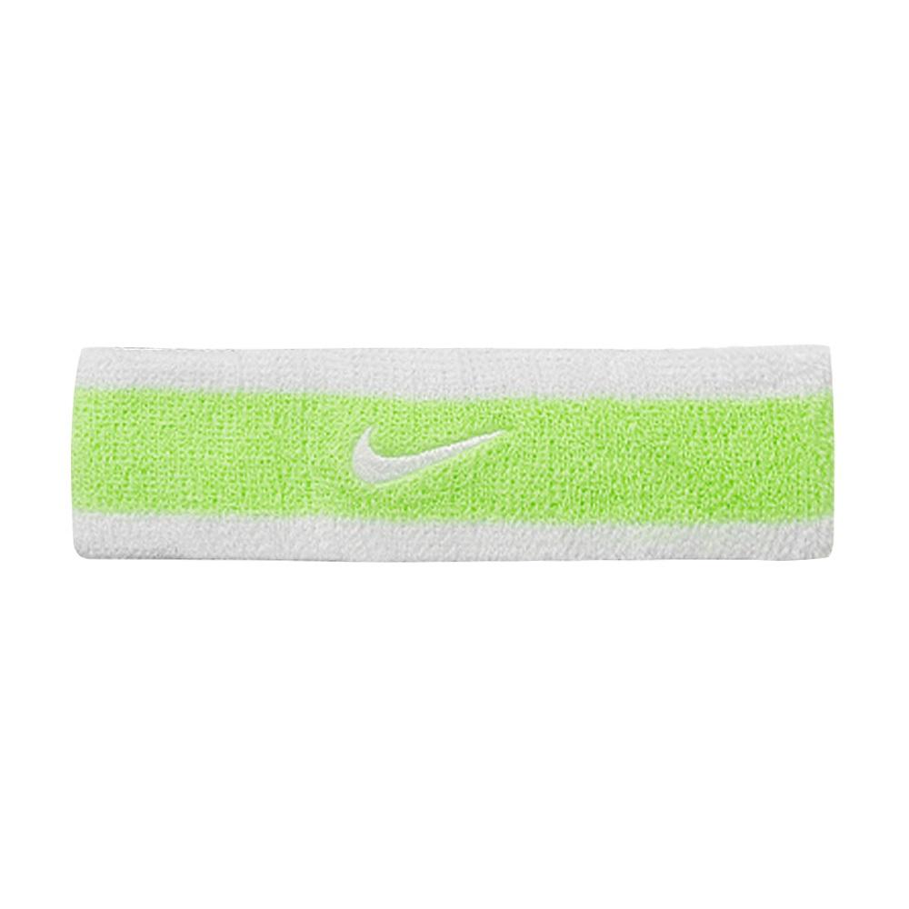 NIKE SWOOSH 頭帶 止汗髮帶 健身 訓練 跑步 籃球 運動 時尚 吸汗 乾爽 透氣 彈性 柔軟 舒適 白綠-細節圖2