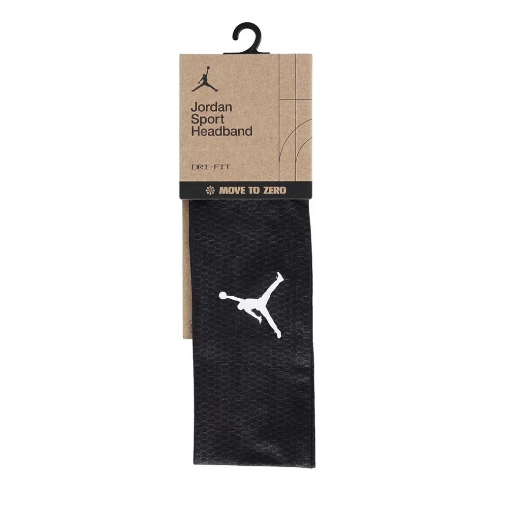 NIKE JORDAN SPORT 運動頭帶/AOP 止汗髮帶 健身 訓練 吸汗 乾爽 透氣 彈性 止滑 黑 白 紅-細節圖4