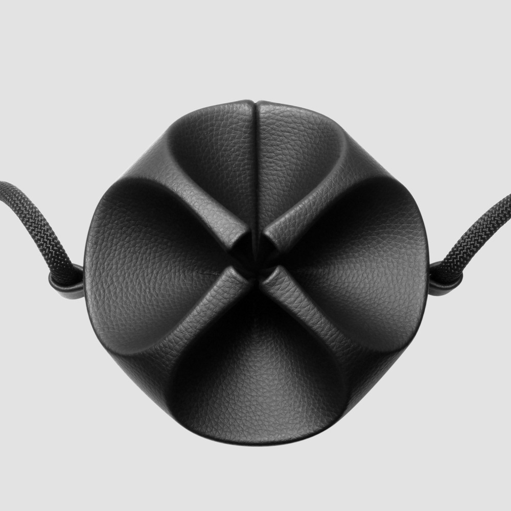 【Aura稜光】BLOSSOM摺紙皮包 | 全手工素食皮革製作、圓筒包、側背包、摺紙包-細節圖3