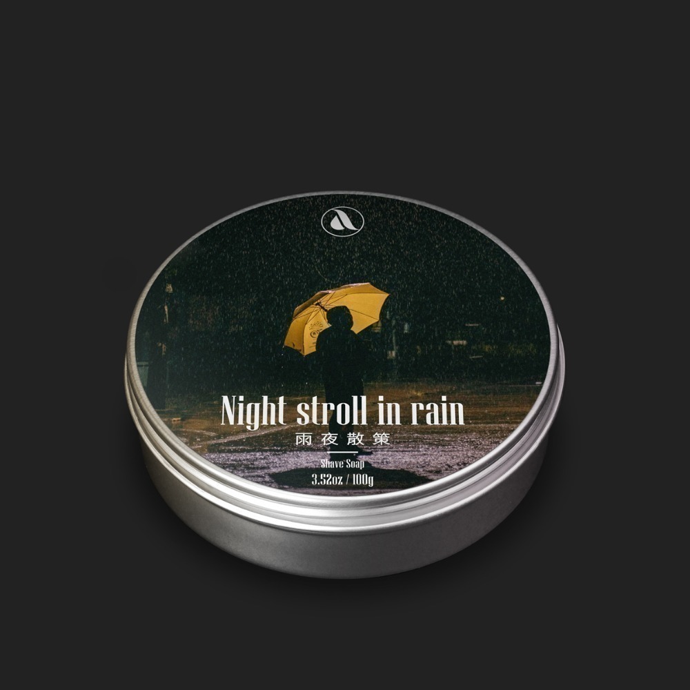 【Aura稜光】Night stroll in rain | 雨夜散策 牛油刮鬍皂-規格圖4