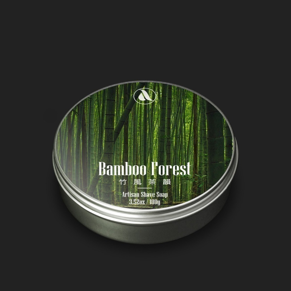 【Aura稜光】Bamboo forest | 竹風茶韻(涼感)植物油刮鬍皂-細節圖2