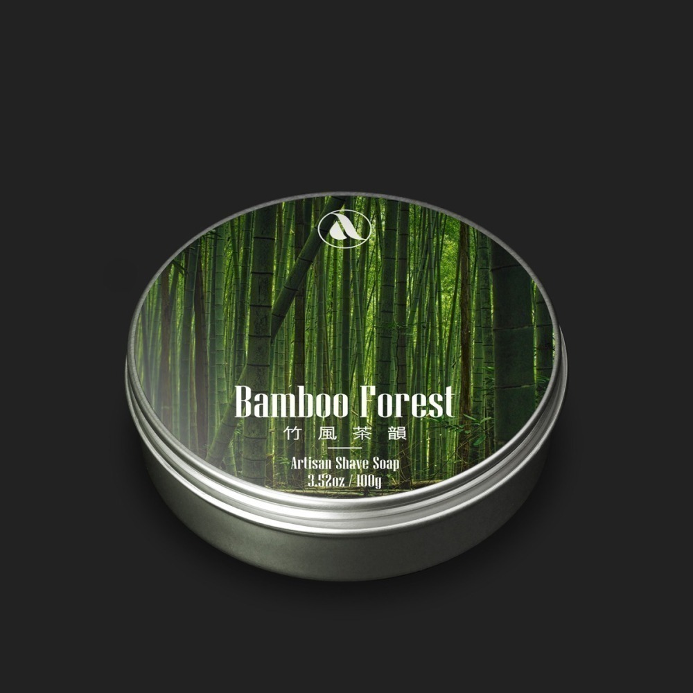 【Aura稜光】Bamboo forest | 竹風茶韻(涼感)植物油刮鬍皂-細節圖2