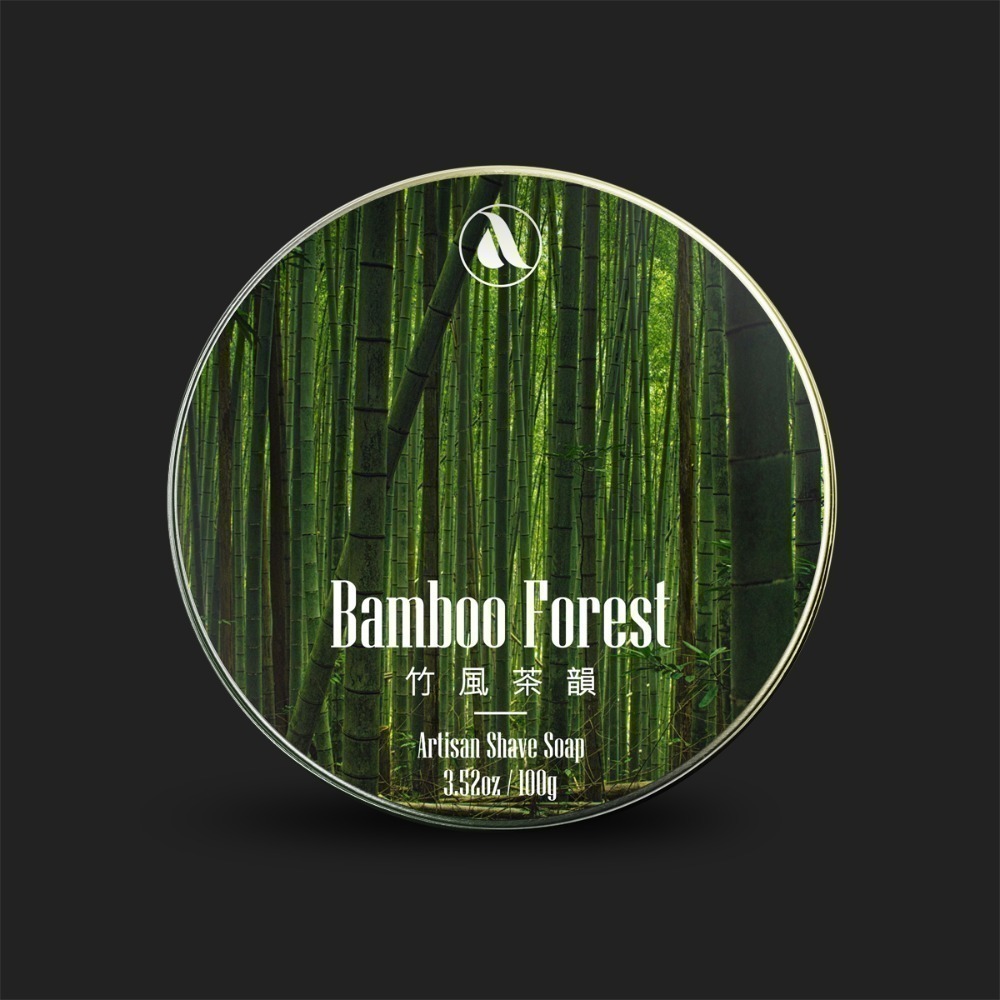 【Aura稜光】Bamboo forest | 竹風茶韻(涼感)植物油刮鬍皂-規格圖4