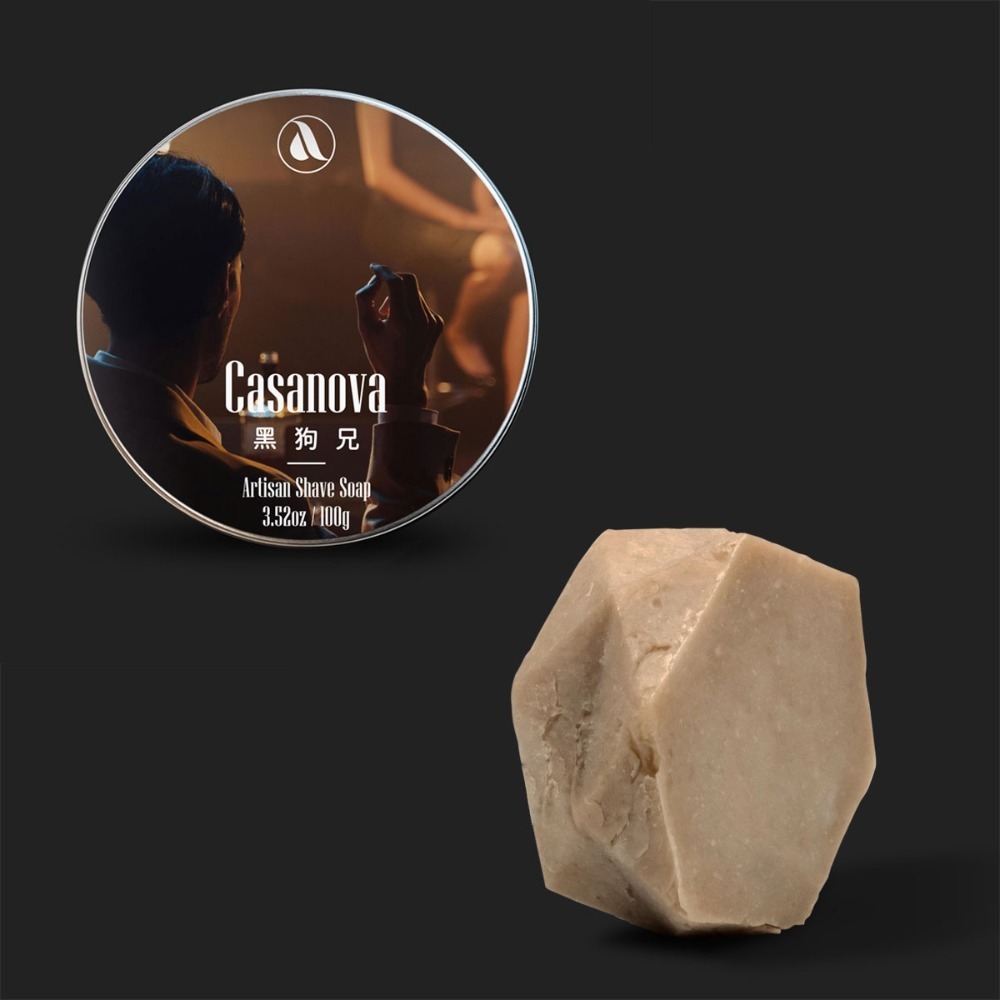 【Aura稜光】Casanova | 黑狗兄 升級版植物油刮鬍皂-規格圖2