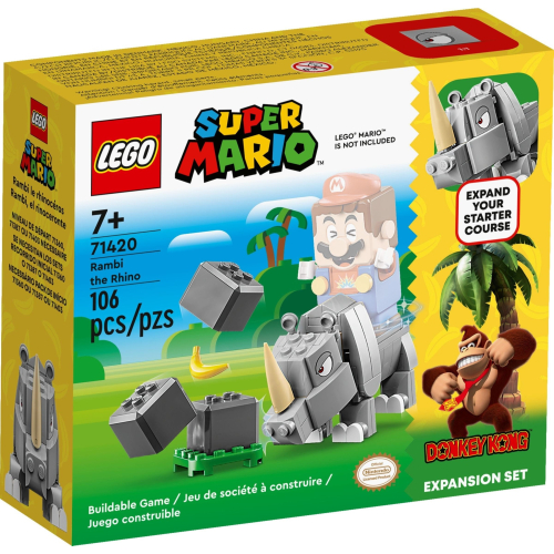 『磚磚專賣』LEGO 樂高 71420 犀牛蘭比 Mario 超級瑪利歐系列
