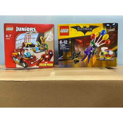 『磚磚專賣』LEGO 樂高 10721 鋼鐵人對決洛基+76900 小丑的氣球大逃亡 盒損特價