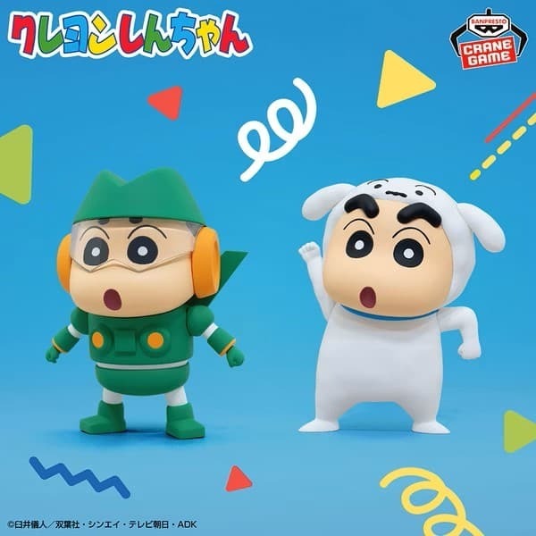 『磚賣玩具』 蠟筆小新 小新 cosplay 鋼達姆機器人與小白 2款 正版 公仔-細節圖5