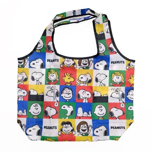 🎁販子小舖🎁 現貨 日本正版 Snoopy糊塗塔克WOODSTOCK 折疊購物袋 環保袋 手提袋 提袋-細節圖3