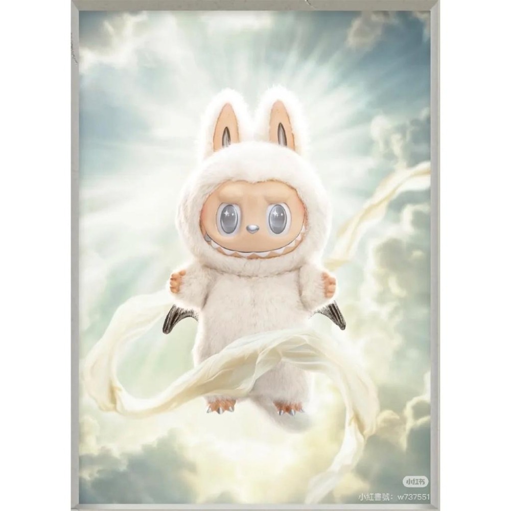 🎁販子小舖🎁 現貨  POP MART 泡泡瑪特 ZIMOMO 大首領 白天使 58cm 拉布布 毛絨公仔-細節圖2