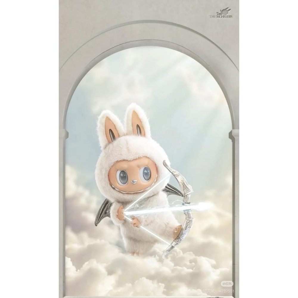 🎁販子小舖🎁 現貨  POP MART 泡泡瑪特 ZIMOMO 大首領 白天使 58cm 拉布布 毛絨公仔-細節圖3