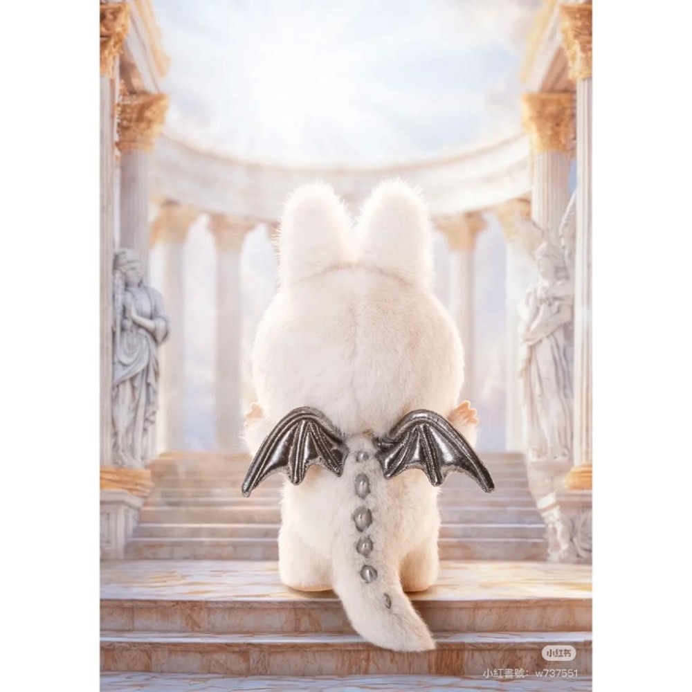 🎁販子小舖🎁 現貨  POP MART 泡泡瑪特 ZIMOMO 大首領 白天使 58cm 拉布布 毛絨公仔-細節圖4