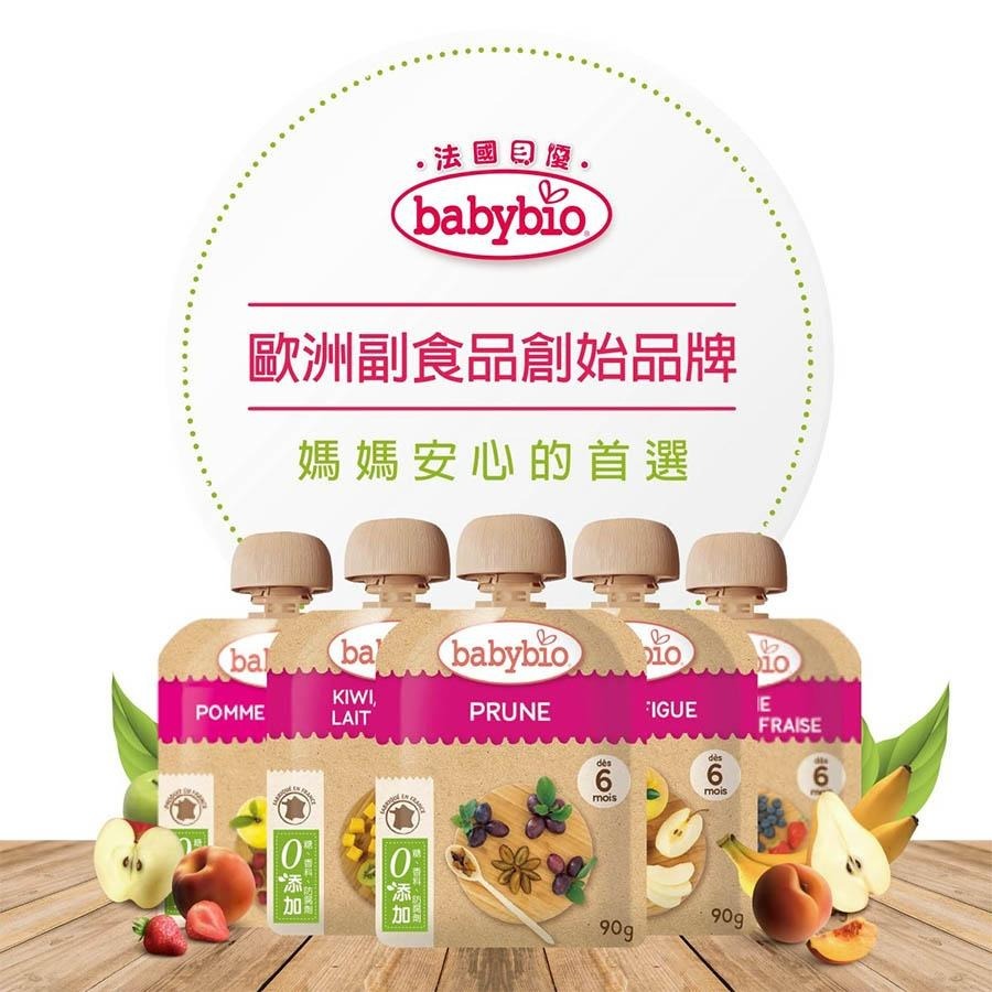 法國貝優 babybio 生機蘋果無花果纖果泥 90g (6個月以上適用) 即食 副食品 離乳食-細節圖2