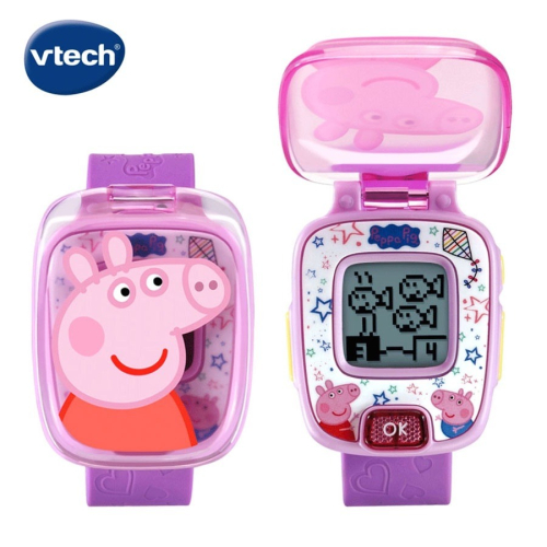 3歲以上適用【英國 Vtech】粉紅豬小妹-多功能遊戲學習手錶 (粉色)