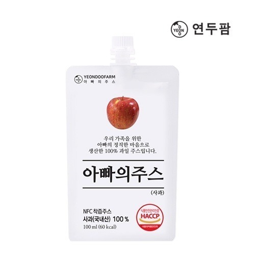 【韓國 YEONDOOFARM 妍杜農場】蘋果汁 100ml / 180ml 果汁 幼童即可食用